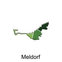 carte de meldorf conception, monde carte pays vecteur illustration modèle