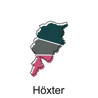 hoxter monde carte vecteur conception modèle, graphique style isolé sur blanc arrière-plan, adapté pour votre entreprise