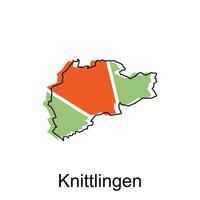 tricot ville carte illustration. simplifié carte de Allemagne pays vecteur conception modèle