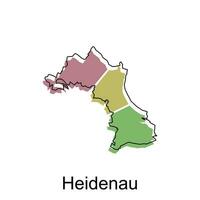 Heidenau ville carte illustration. simplifié carte de Allemagne pays vecteur conception modèle