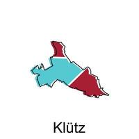 klutz ville carte illustration. simplifié carte de Allemagne pays vecteur conception modèle