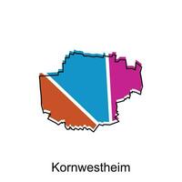 kornwestheim ville carte illustration. simplifié carte de Allemagne pays vecteur conception modèle