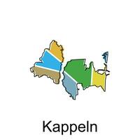 vecteur carte de kappeln. les frontières de pour votre infographie. vecteur illustration conception modèle