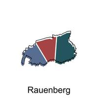 carte de rauenberg moderne avec contour style vecteur conception, monde carte international vecteur modèle