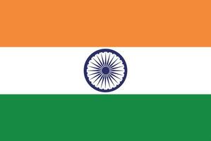 Inde nationale officiel drapeau symbole, bannière vecteur illustration.