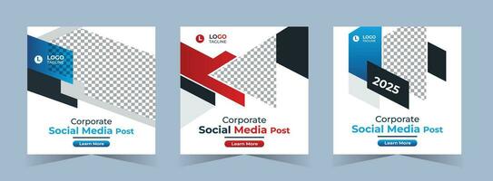 numérique affaires commercialisation bannière pour carré social médias instagram Publier modèle vecteur