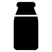icône de glyphe de bouteille de lait vecteur
