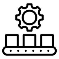 icône de ligne de fabrication vecteur