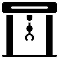 icône de glyphe de grue vecteur