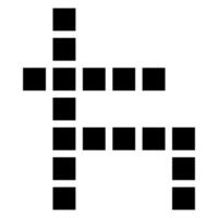 icône de glyphe de mots croisés vecteur