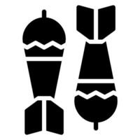 icône de glyphe de fléchettes vecteur