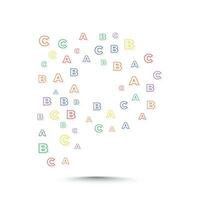 alphabet logo conception modèle avec abc des lettres vecteur