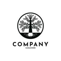 racine feuille famille arbre de la vie chêne timbre joint emblème étiquette logo conception vecteur