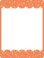 modèle de bannière de cadre orange curl vide vecteur