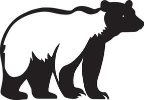 polaire ours vecteur silhouette illustration noir Couleur