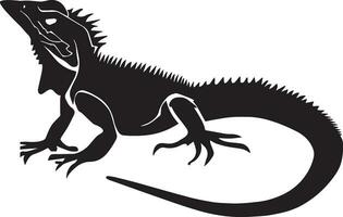 lézard vecteur silhouette illustration noir Couleur