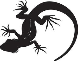 lézard vecteur silhouette illustration noir Couleur