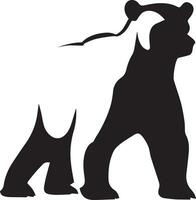 polaire ours vecteur silhouette illustration noir Couleur