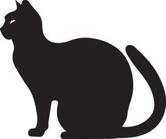 chat vecteur silhouette illustration noir Couleur