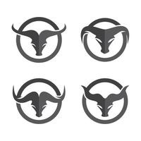images de logo tête de taureau vecteur