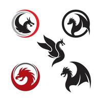 images de logo tête de dragon vecteur