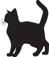 chat vecteur silhouette illustration noir Couleur