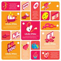 illustration du concept d'icône graphique valentine info vecteur