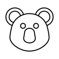 koala icône, signe, symbole dans ligne style vecteur