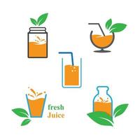 illustration d'images de logo de jus de fruits frais vecteur
