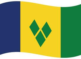 drapeau de Saint Vincent et le grenadines. Saint Vincent et le grenadines drapeau vague. vecteur