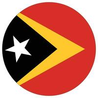 est timor drapeau cercle forme. drapeau de est timor rond forme vecteur