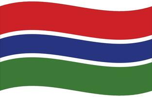 Gambie drapeau vague. Gambie drapeau. drapeau de Gambie vecteur