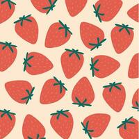 fraise modèle Contexte. social médias poste. des fruits vecteur illustration.