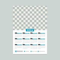 annuel calendrier modèle pour 2024 an. moderne conception 2024 calendrier modèle vecteur