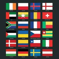 nationale drapeaux collection ensemble vecteur illustration