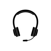 casque de musique ou casque silhouette pour icône, symbole, logo taper, pictogramme, applications, site Internet, art illustration ou graphique conception élément. vecteur illustration