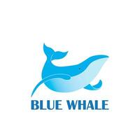 bleu baleine logo conception vecteur