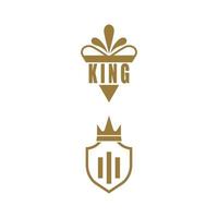 création de logo de luxe élégant couronne royale roi reine vecteur