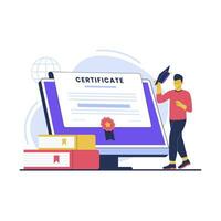 vecteur de en ligne certificat illustration