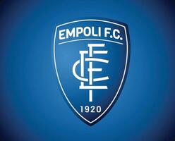 Empoli club symbole logo série une Football calcio Italie abstrait conception vecteur illustration avec bleu Contexte