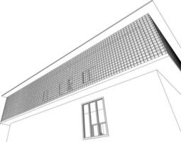 3d illustration de Résidentiel projet vecteur