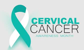 cervical cancer conscience mois. arrière-plan, bannière, carte, affiche, modèle. vecteur illustration.
