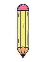 crayon avec du caoutchouc vecteur