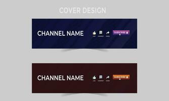 entreprise Youtube couverture et bannière la vignette conception modèle vecteur