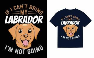 Labrador retriever chien T-shirt conception, typographie, vecteur, t chemise vecteur