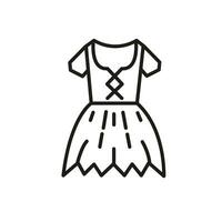 dirndl, robe icône, oktoberfest et vêtements, Festival costume vecteur icône, traditionnel robe. isolé vecteur illustration