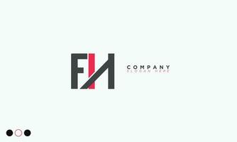 fh alphabet lettres initiales monogramme logo hf, f et h vecteur