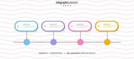 moderne 3d infographie modèle avec 4 pas. affaires cercle modèle avec les options pour brochure, diagramme, flux de travail, calendrier, la toile conception. vecteur eps dix