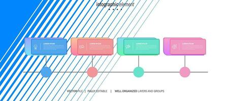 infographie conception vecteur et affaires Icônes avec 4 options.