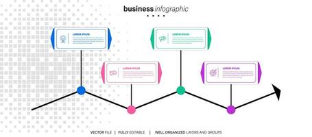 visualisation des données d'entreprise. chronologie infographie icônes conçues pour abstrait modèle jalon élément moderne diagramme processus technologie numérique marketing données présentation graphique vecteur